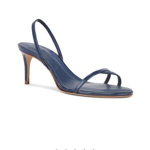 SCHUTZ Navy Strappy Slingback Heels